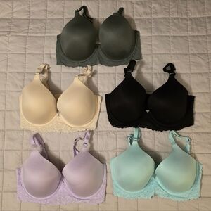 Aerie Elegant Women's Lace Trim Bras - Set of 5